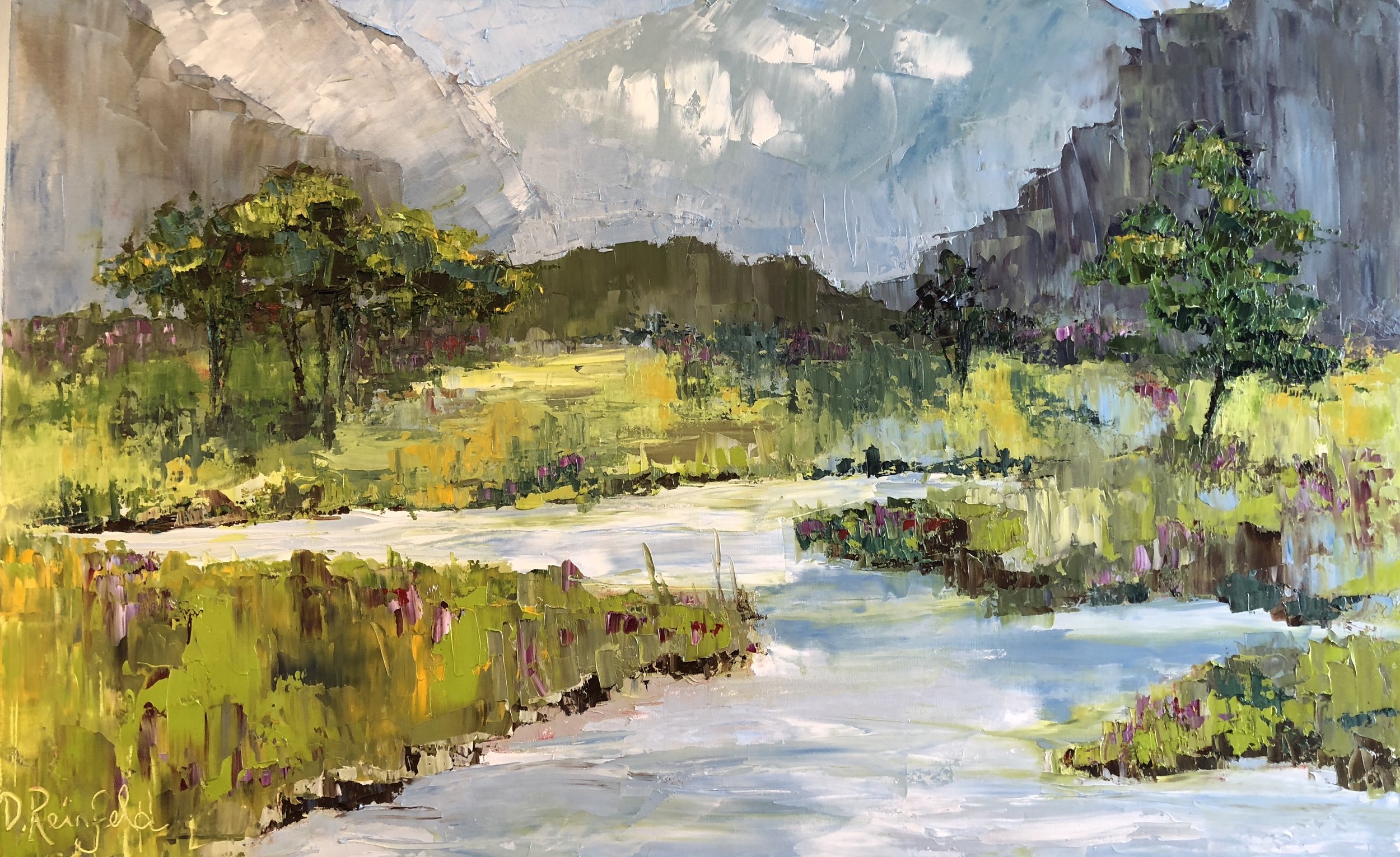 Rocky Mountain Heaven, oil on canvas, 30"x48" NFS