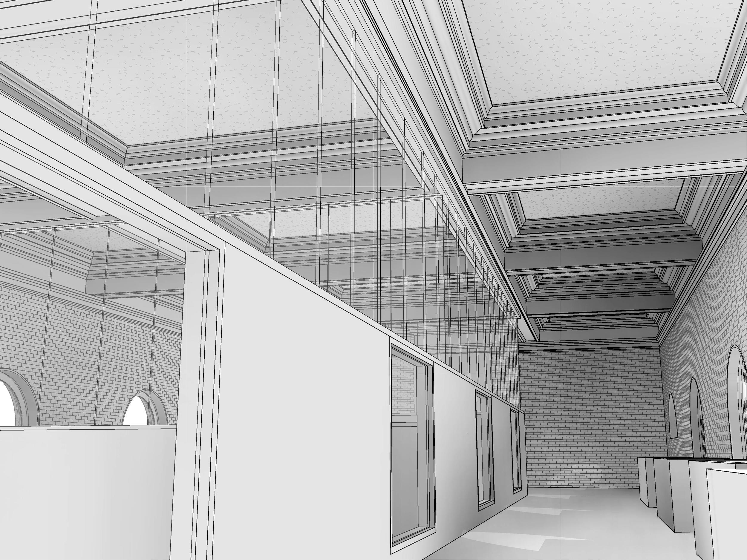 Interior arts building existing conditions model