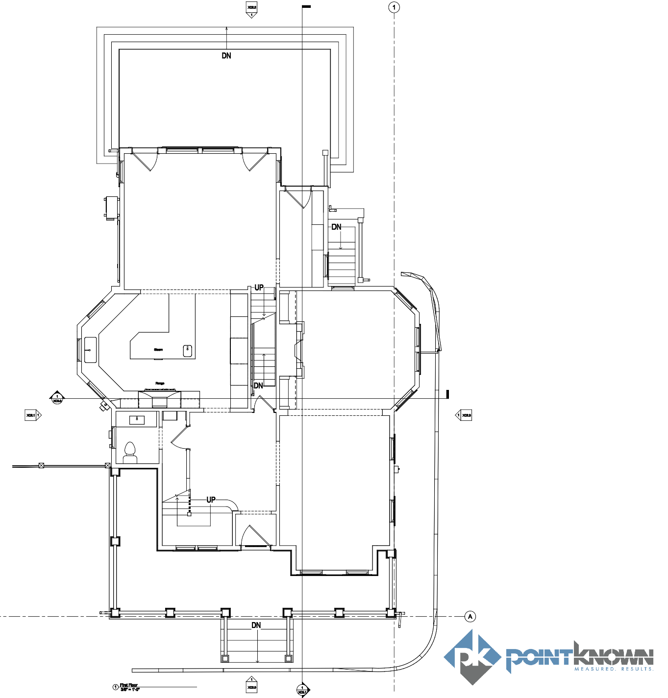 Architectural floor plan from Winchester existing conditions model
