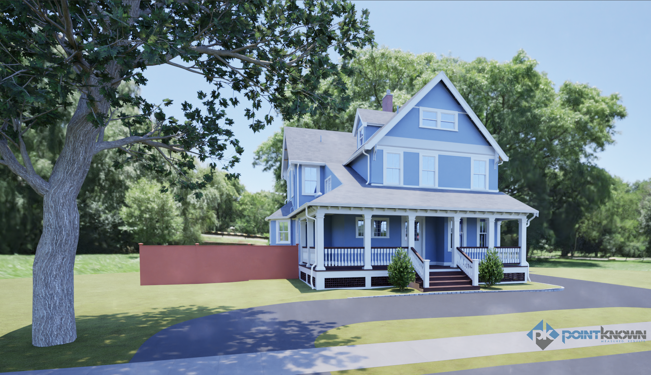 Winchester renovation 3D model rendering front view