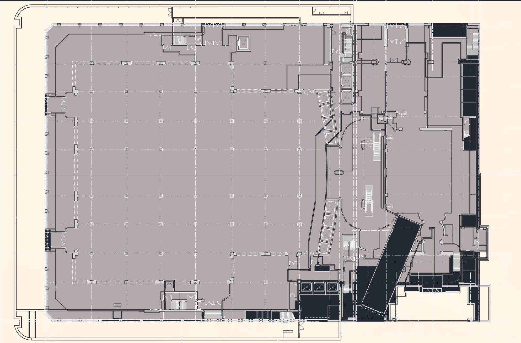 Existing conditions floor plan for Saks Fifth Avenue NYC