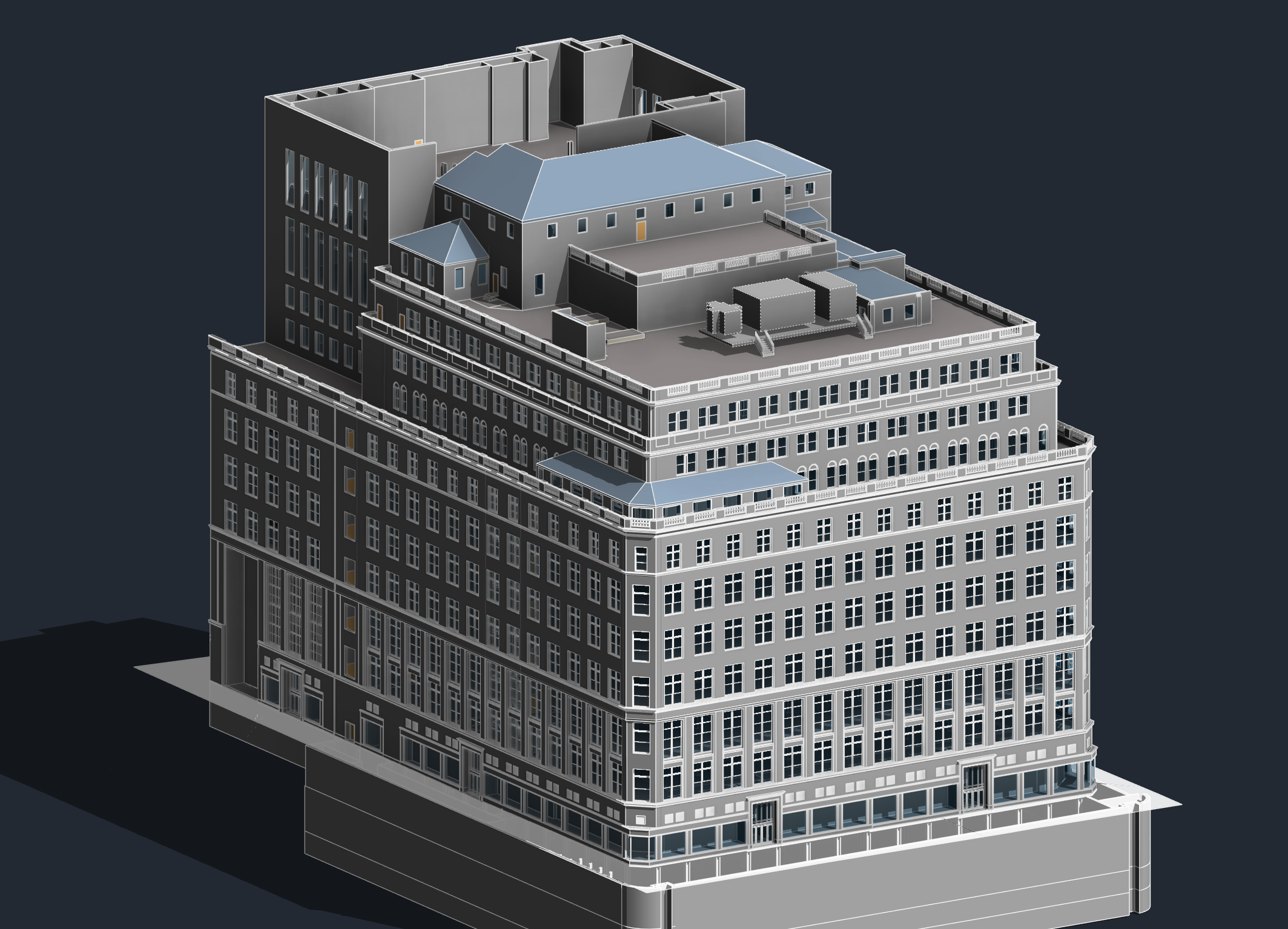 Coordinated Revit model of the Saks Fifth Avenue NYC flagship