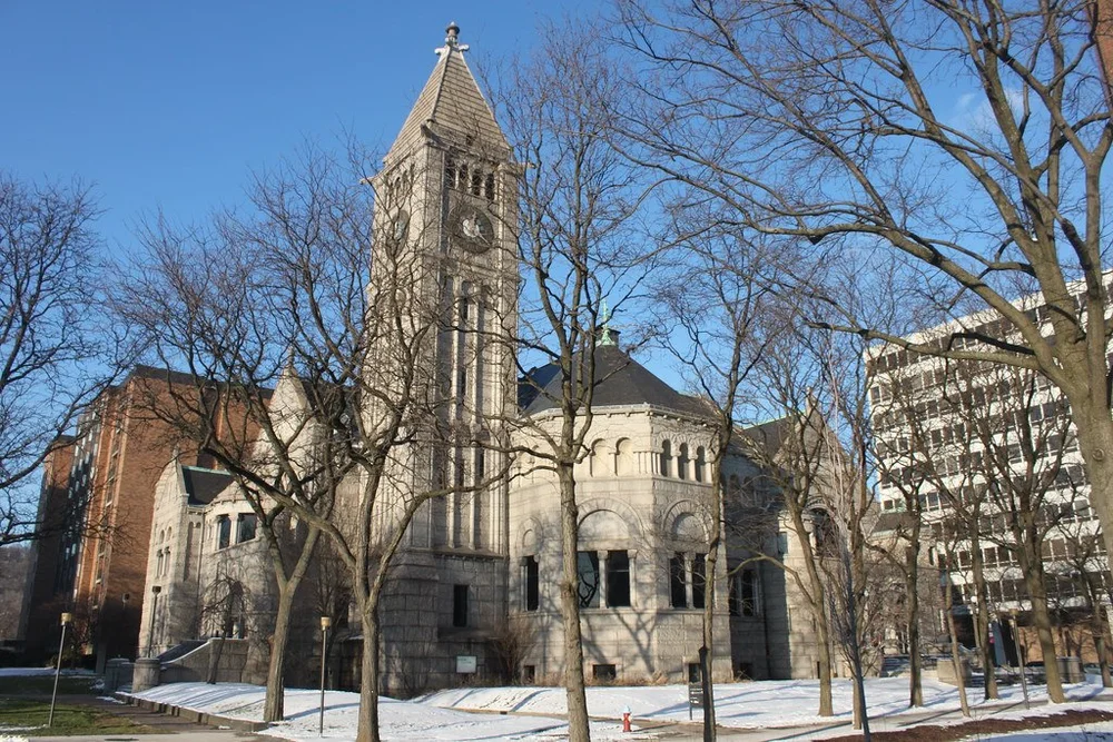 Exterior photograph of Carnegie Free Library in Pittsburgh