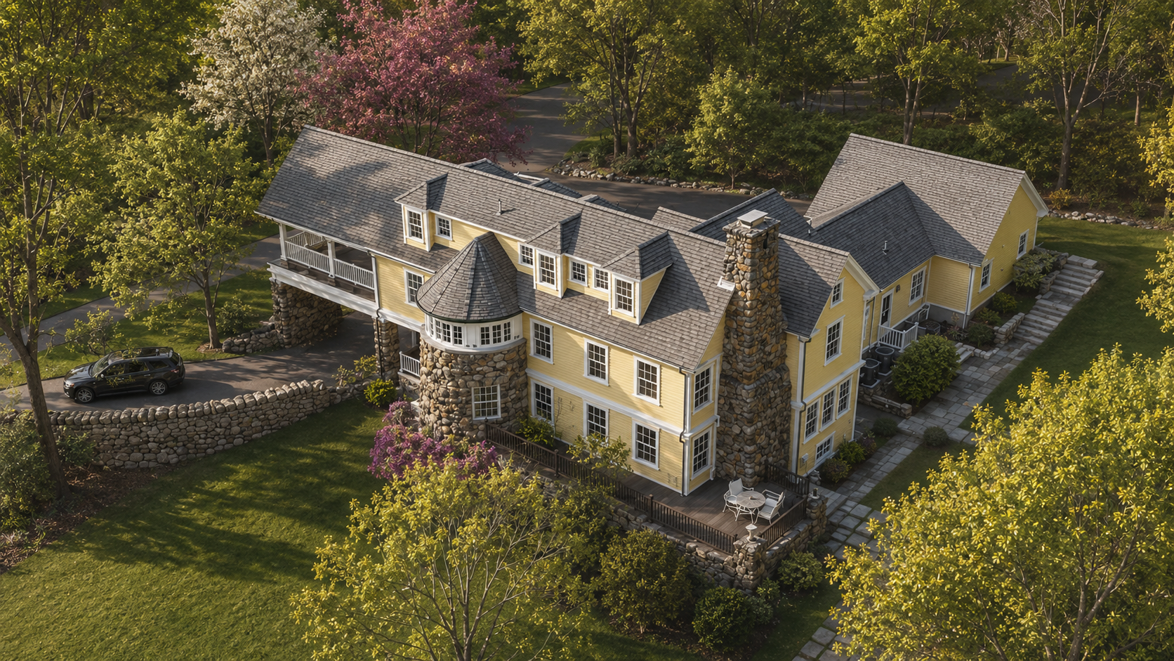 Architectural rendering of Pleasant Street Lexington existing conditions model with site context