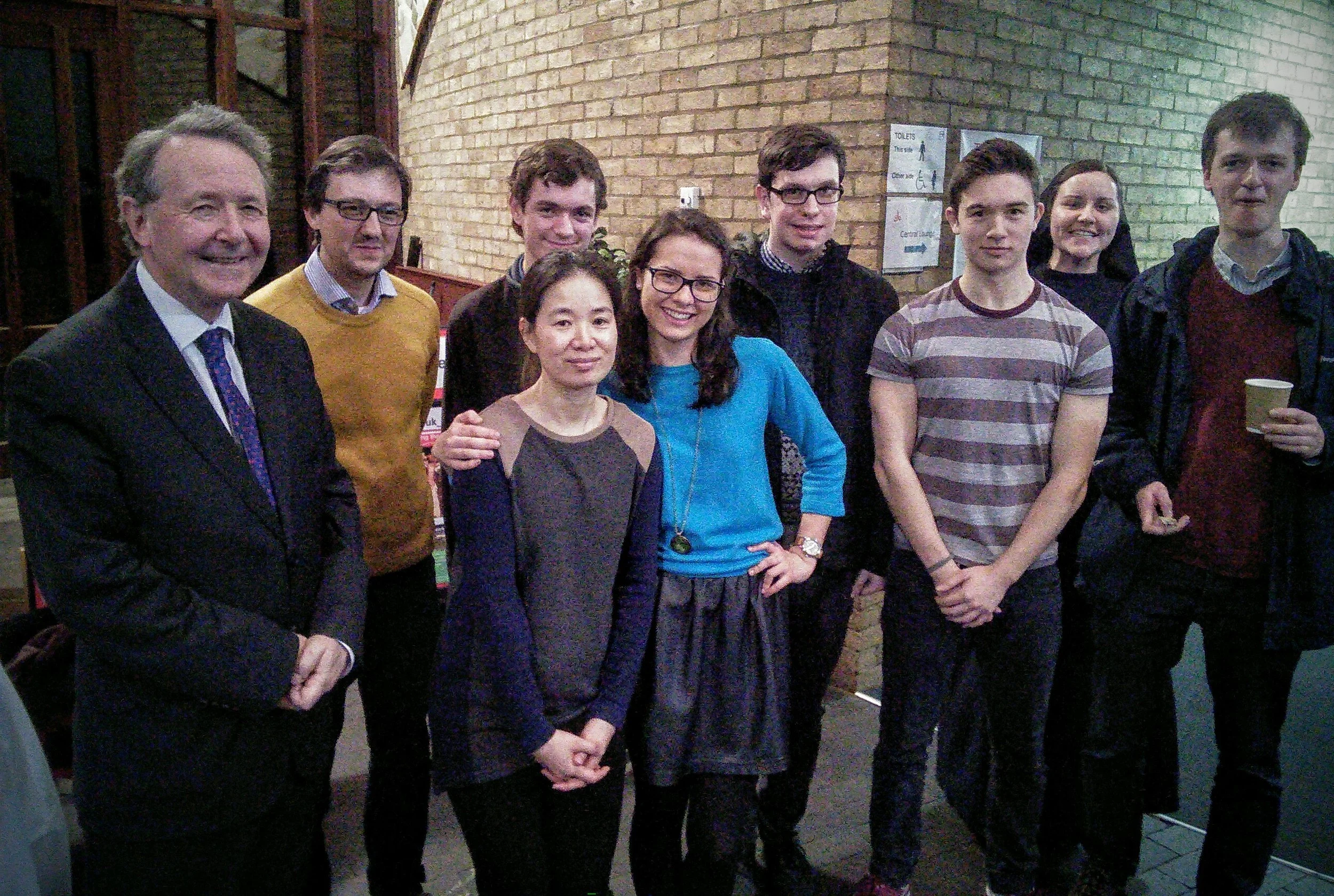 Lord Alton with some of the students