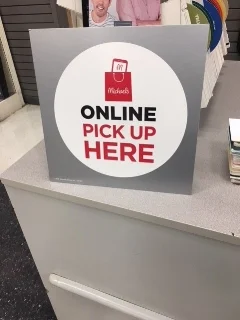 Easy counter sign at pick-up location