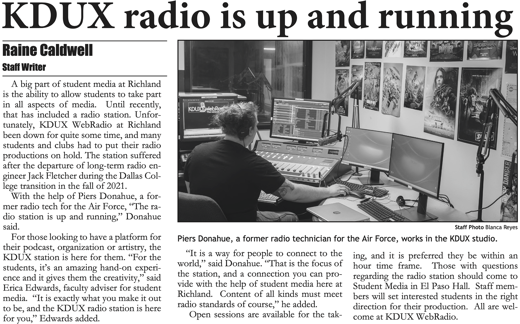 Richland’s web radio station KDUX is back Richland Student Media
