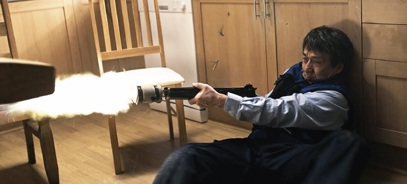 Ngoc Minh Quan (Jackie Chan) in a fire fight in "The Foreigner."