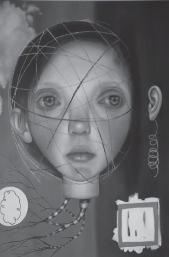 A painting from Victoria Jaeger’s “Dreams of Reality” exhibit.