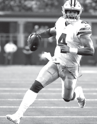 Team captain Dak Prescott leads the Cowboys this season.
