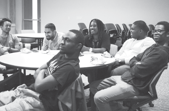 Members of the Male Achievement Program at a recent meeting.