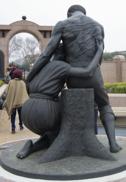 Sculpture by David Newton at Freedmen’s Cemetery in Uptown Dallas.