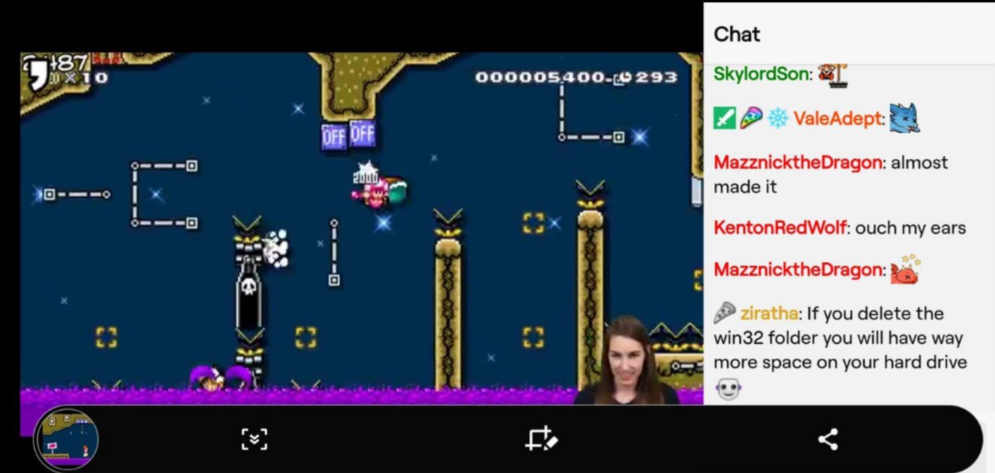 “The Dragon’s Feeney” streams a playthrough of “Super Mario Maker 2” on Twitch