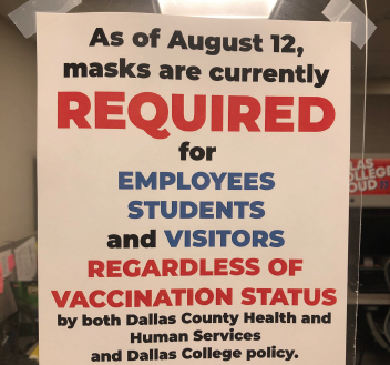 The latest mask guidance has been posted around campus.      Staff Photo Meshack Mashua