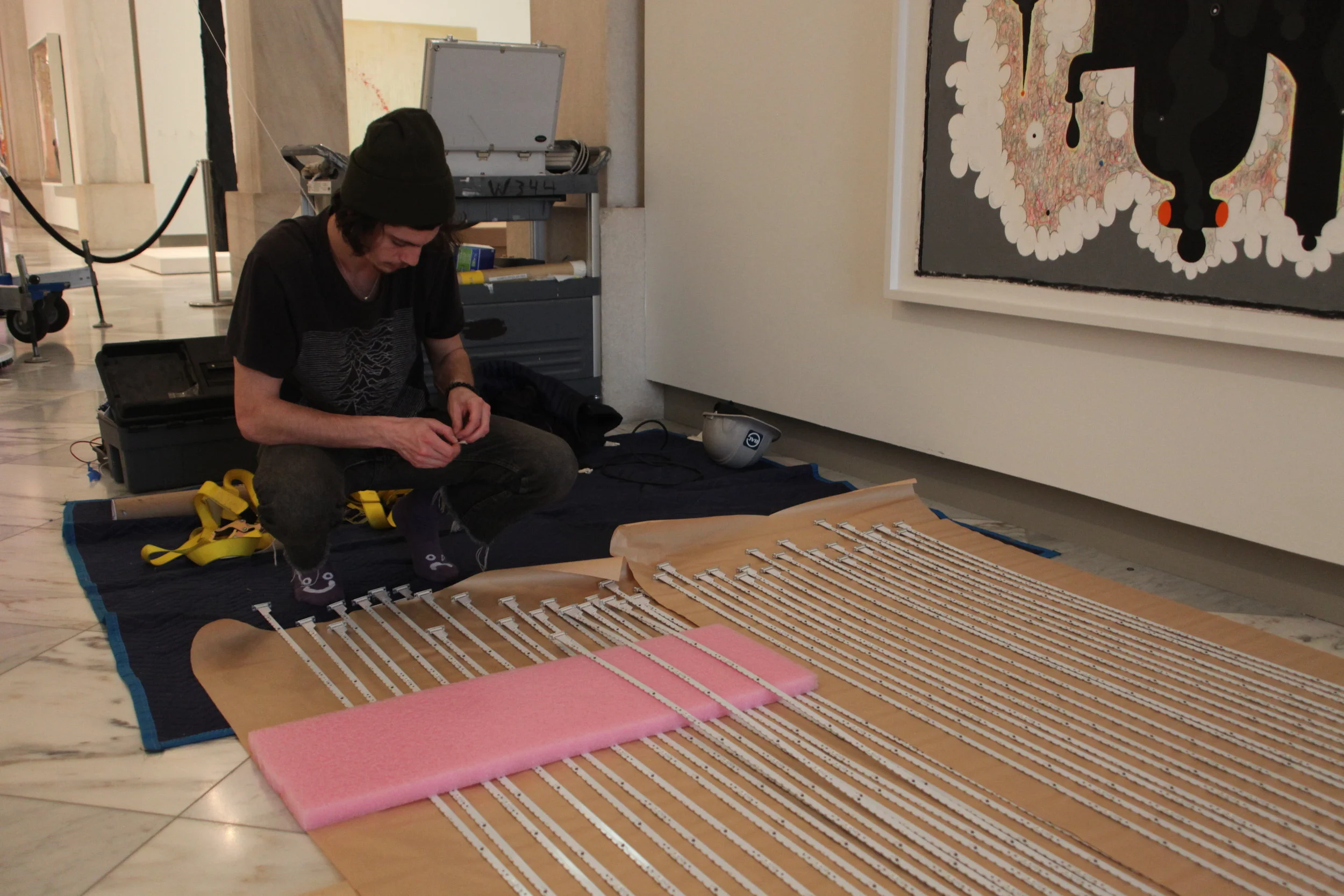 Parallel’s, Ian DaRin, putting together PCB strands