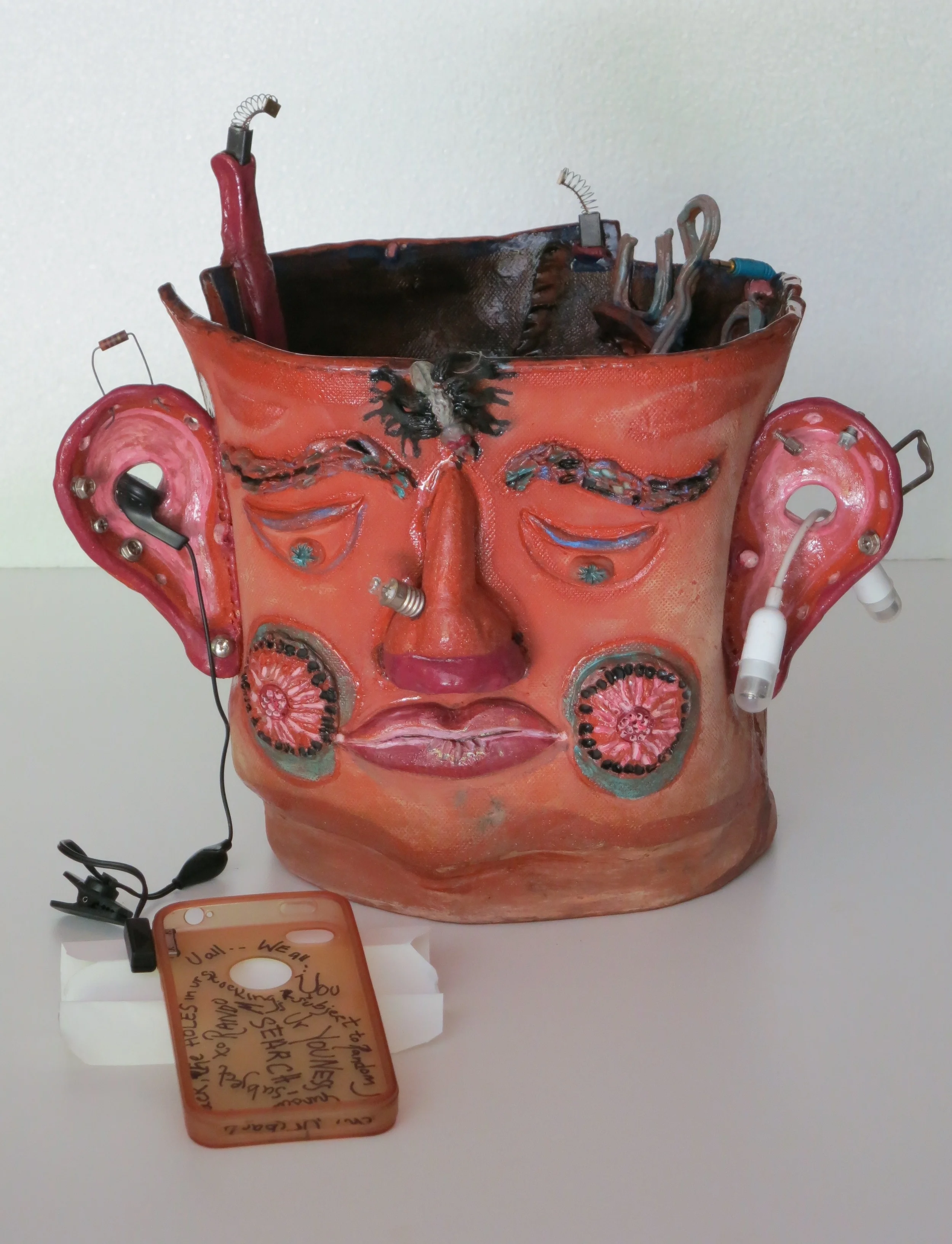 U R Subject to Random Search, mixed media earthenware, front view_1470.jpg