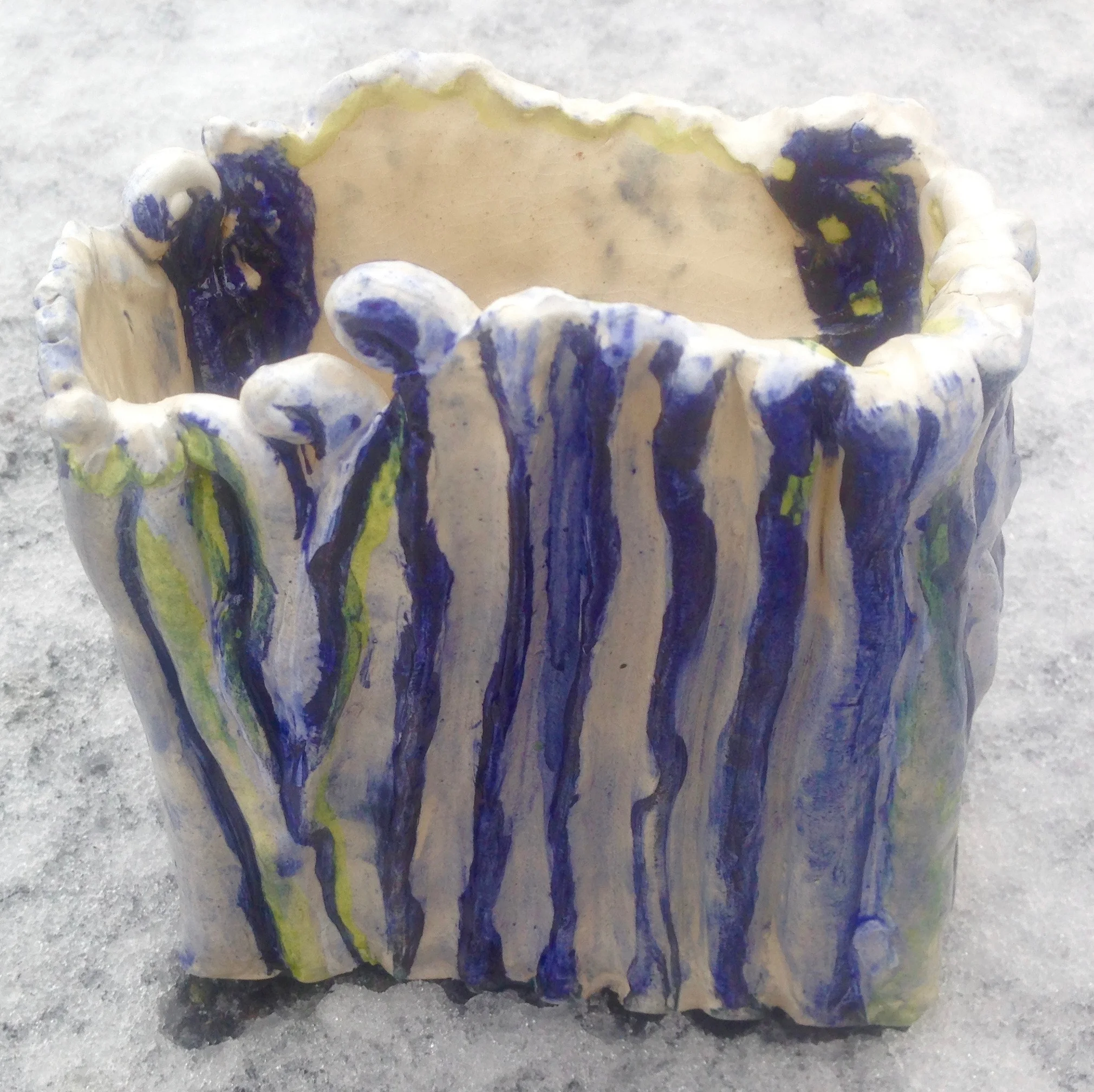 Waves, abstract ceramic sculpture