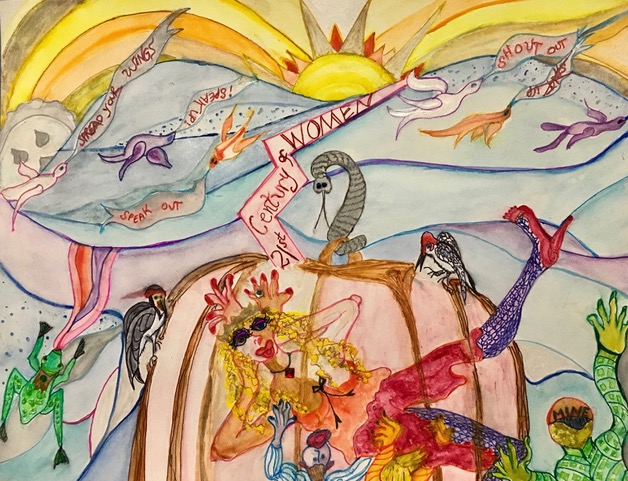 21st Century of Women, Mixed media, 11x14 inches, 2018