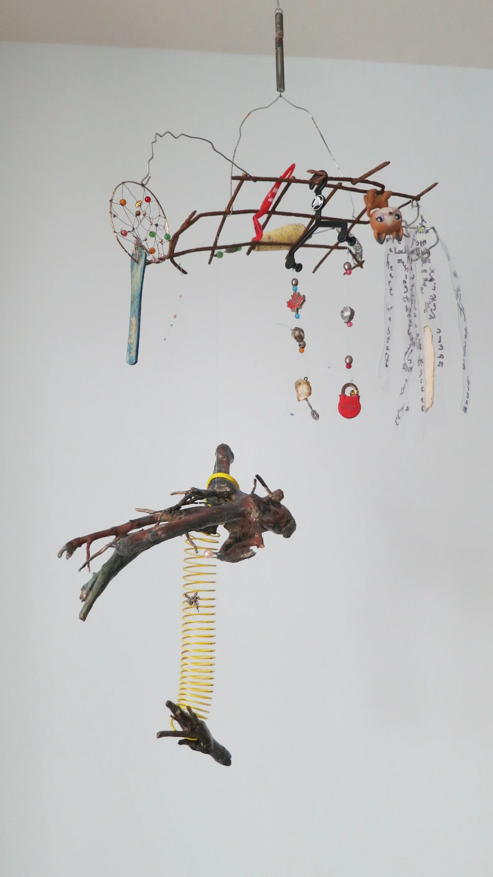 Look What Fell Through My Fingers, 2017-18, Mixed media with poem strips