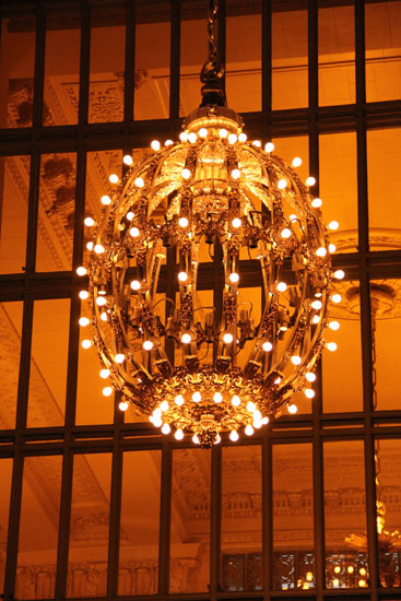 Cast Ball Chandelier