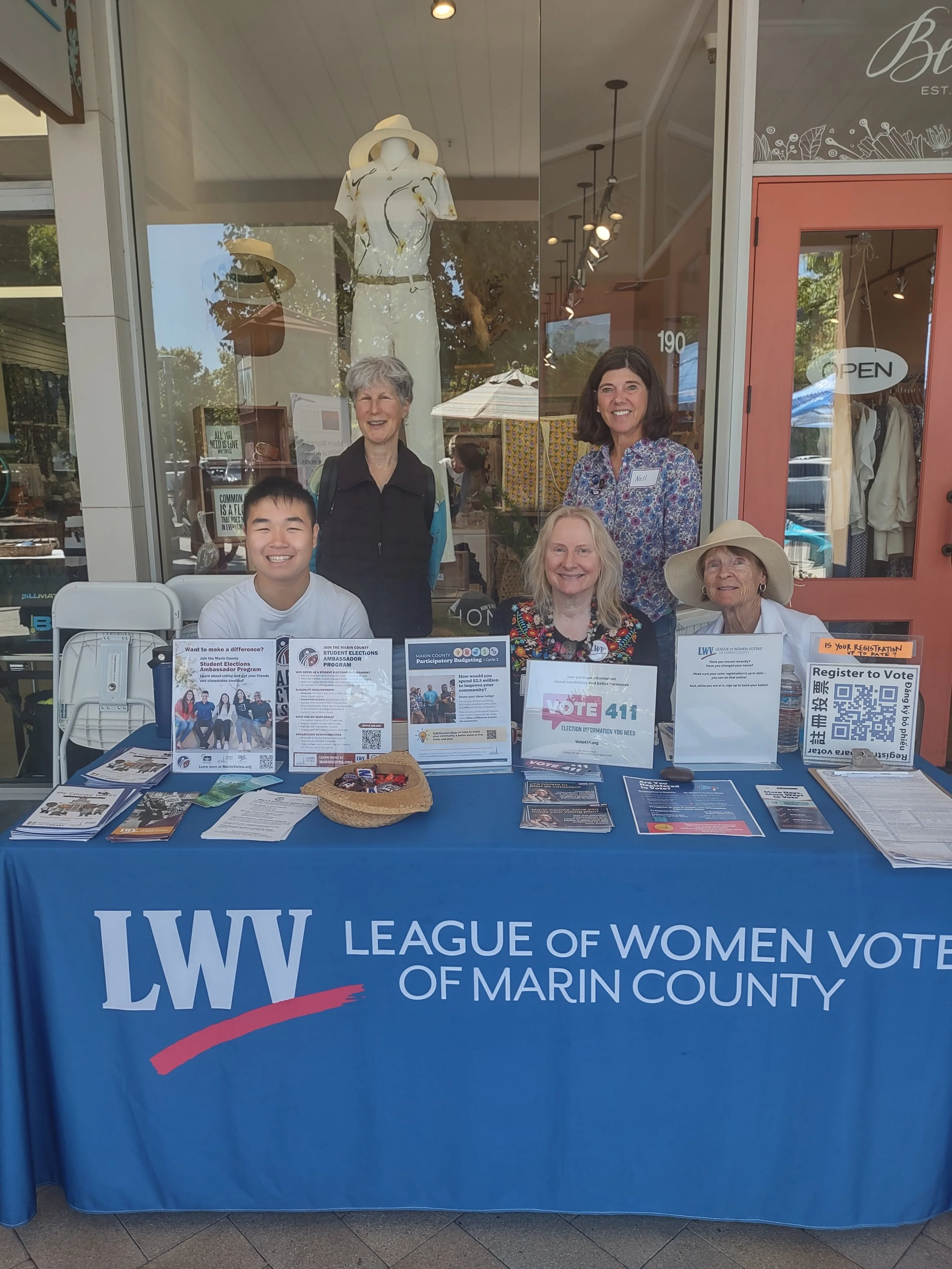 May 16, 2026 - Bon Air Community Spring Fair - Pictured: Barry Liu, Lisa Lou, Pam Cook, Nell Petri, Mary Dinday 