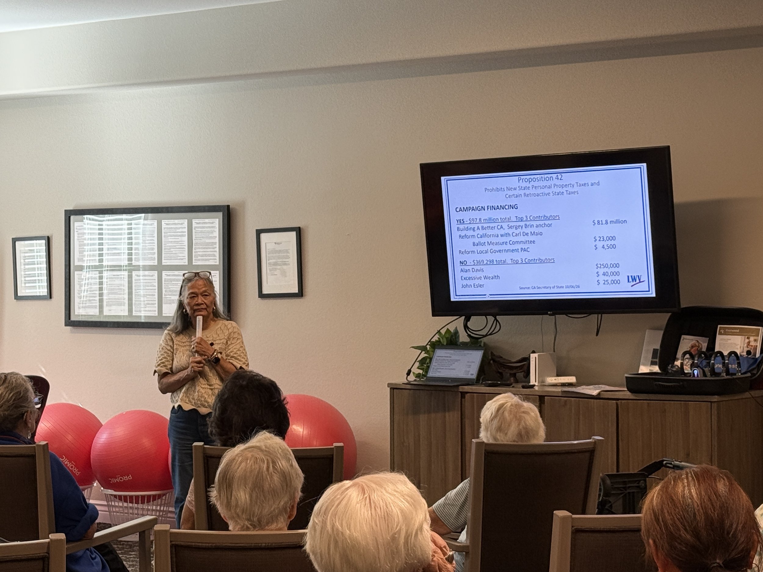 Nancy Weber, Pros &amp; Cons Presentation at Oakmont of Novato, Oct.2026