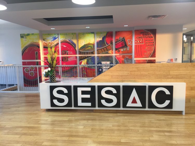  Hendon painting installation at SESAC headquarters, Nashville, TN. 