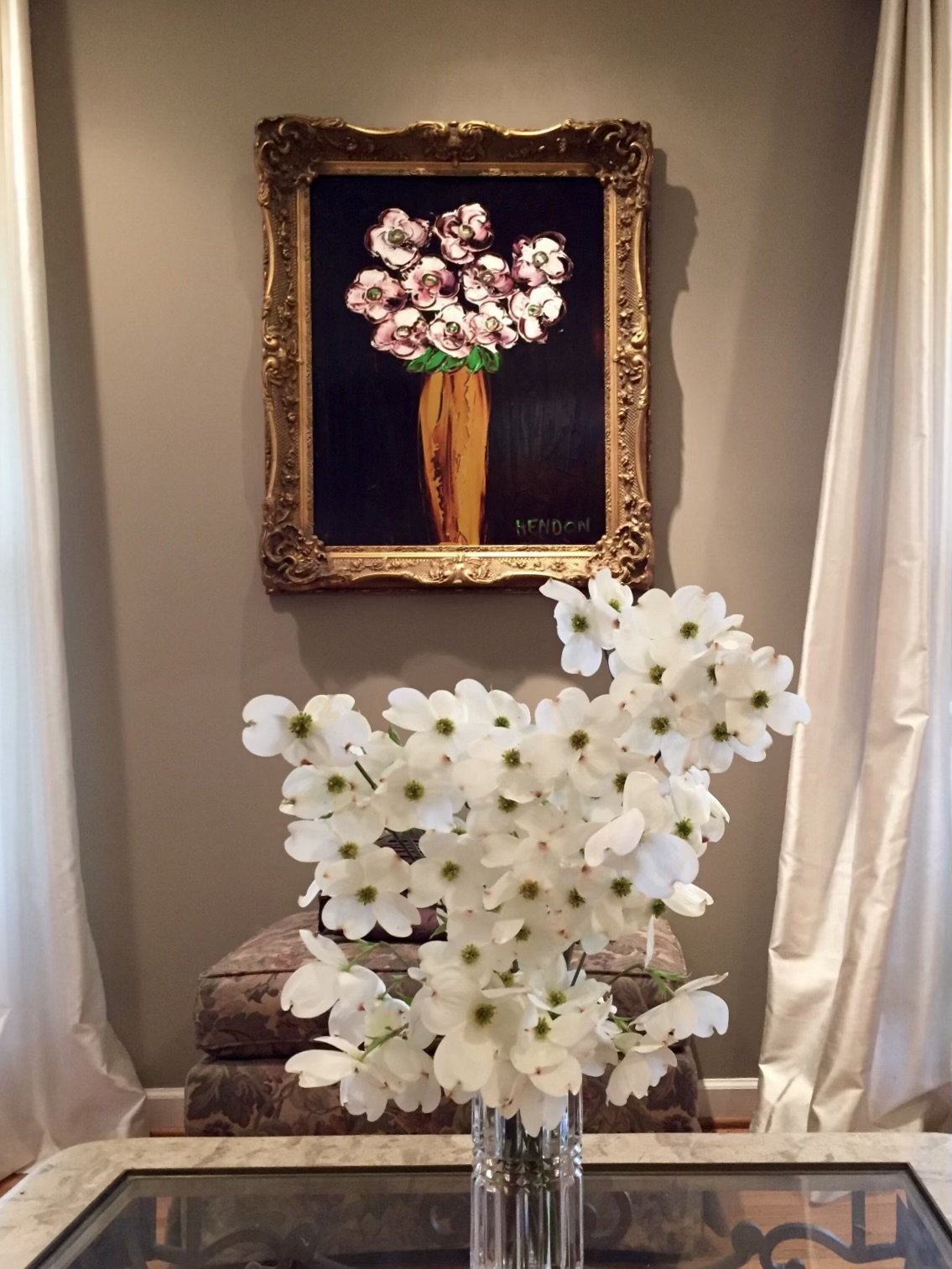 Hendon Dogwoods displayed in a client's home. 