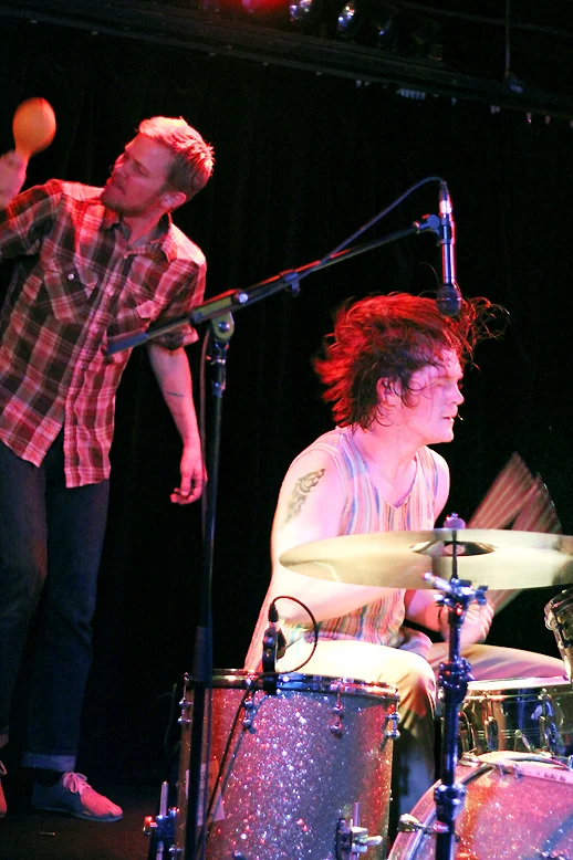 Feeling it on the shaker, with Will from Palma Violets.