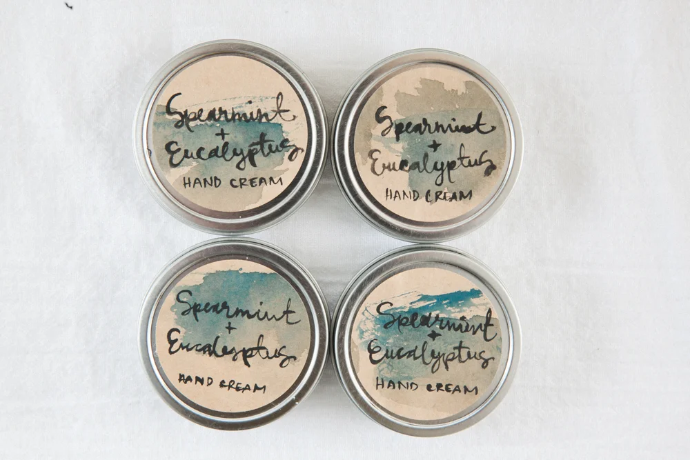 Spearmint + Eucalyptus Hand Cream via A Delightful Home