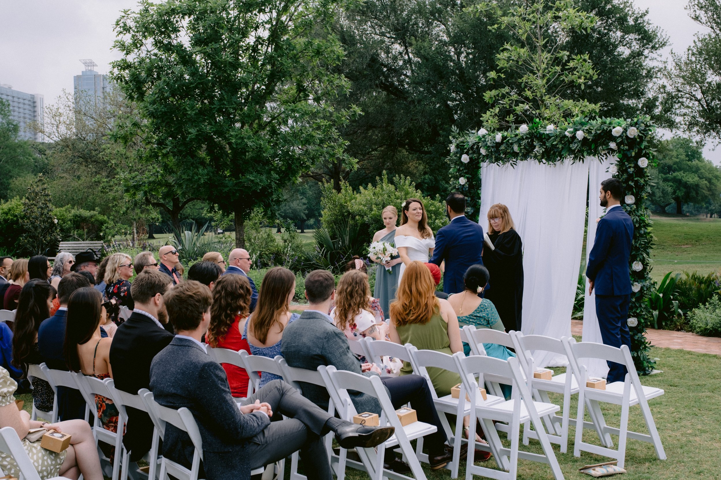 Wedding Ceremony at The Lott Hall in Hermann Park