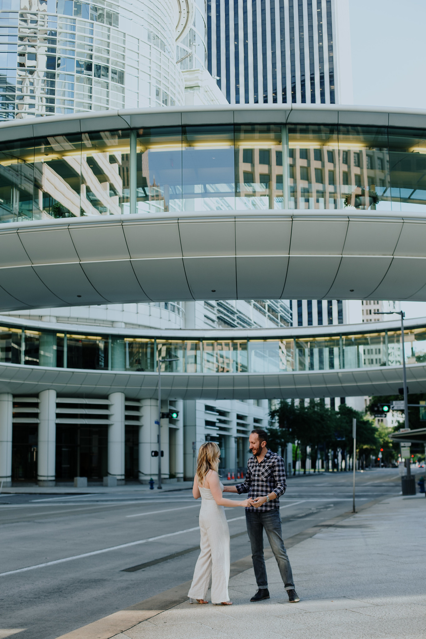 Engagement Photo Session Couple in Downtown Houston, TX