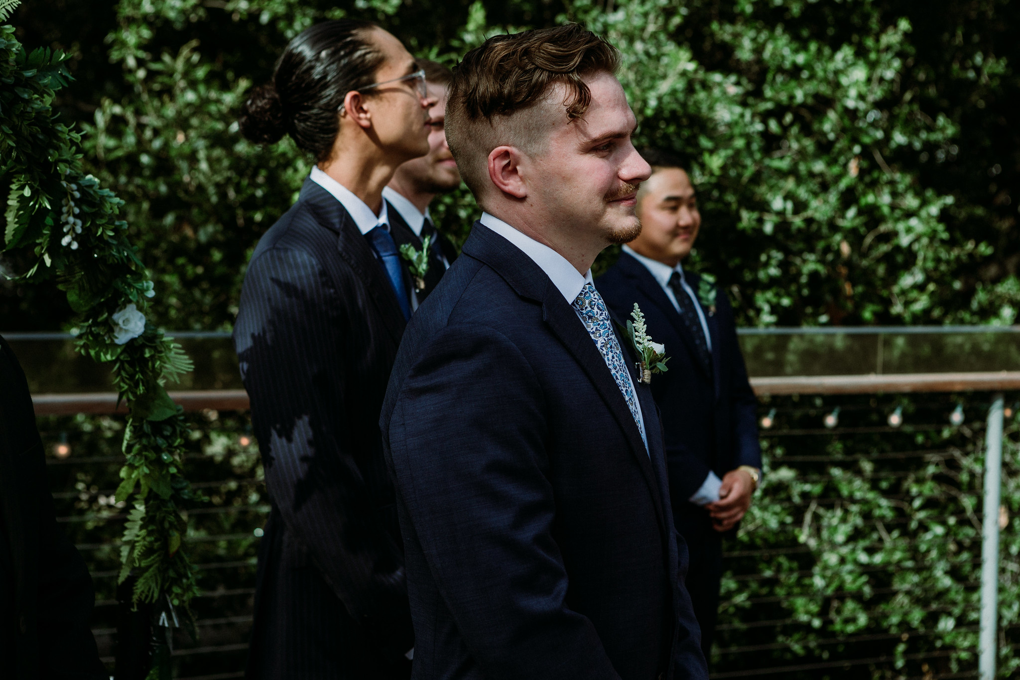 Ceremony. Wedding at The Grove at Discovery Green Park (Houston, TX)