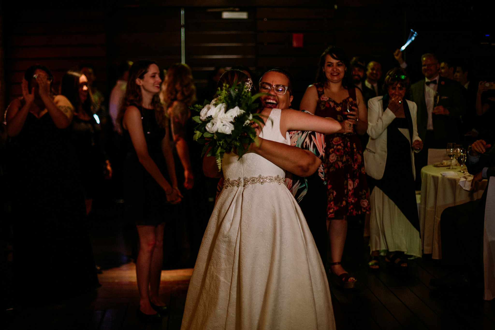 Dancing party. Reception. Wedding at The Grove at Discovery Green Park (Houston, TX)