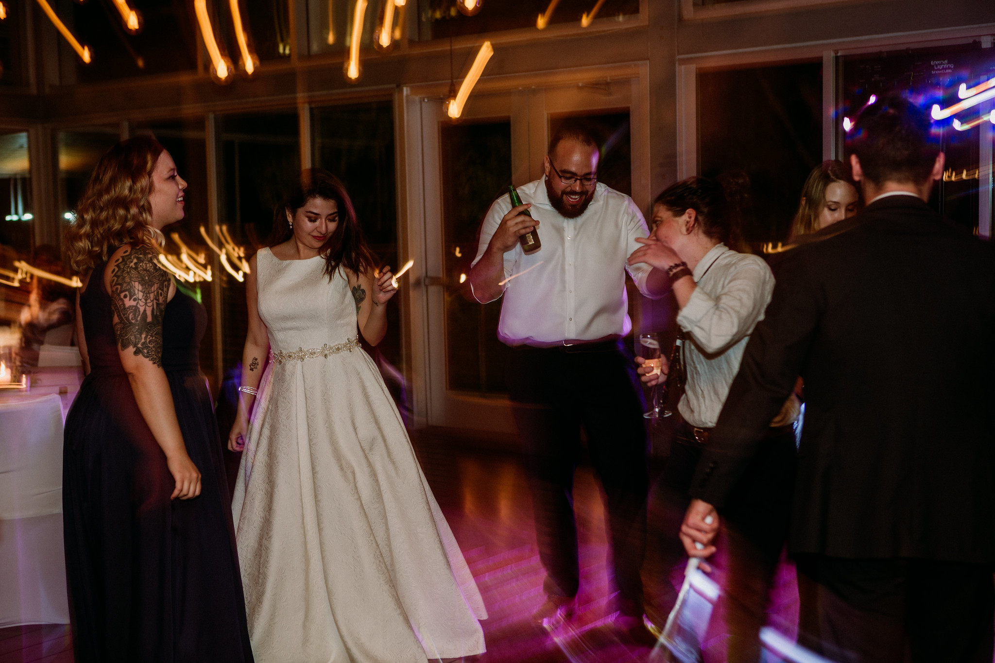 Dancing party. Reception. Wedding at The Grove at Discovery Green Park (Houston, TX)