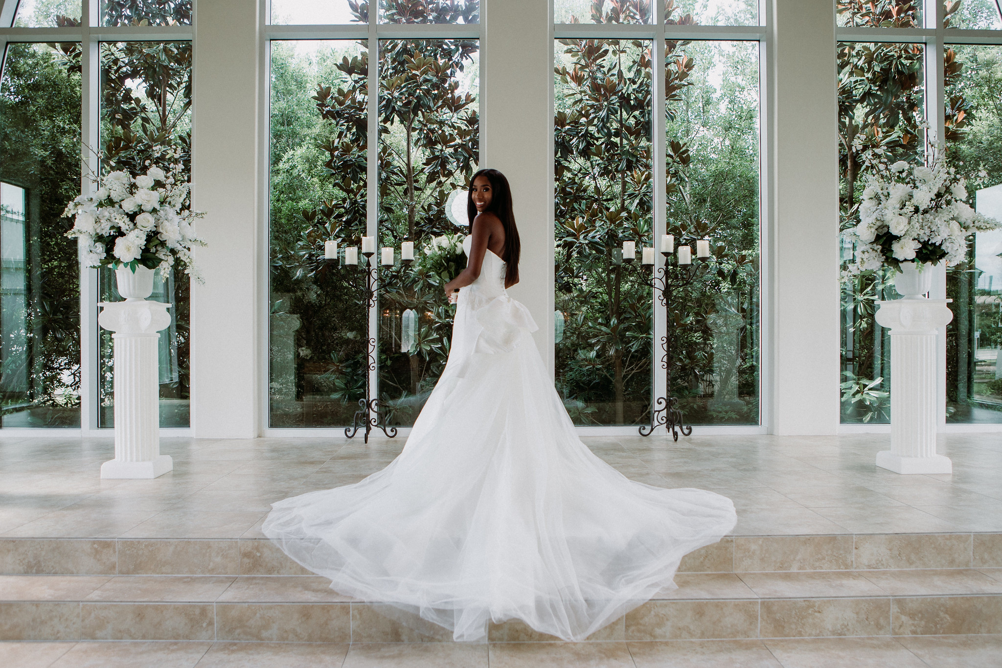 Bridal portraits. Wedding at Ashton Gardens West (Houston, TX)