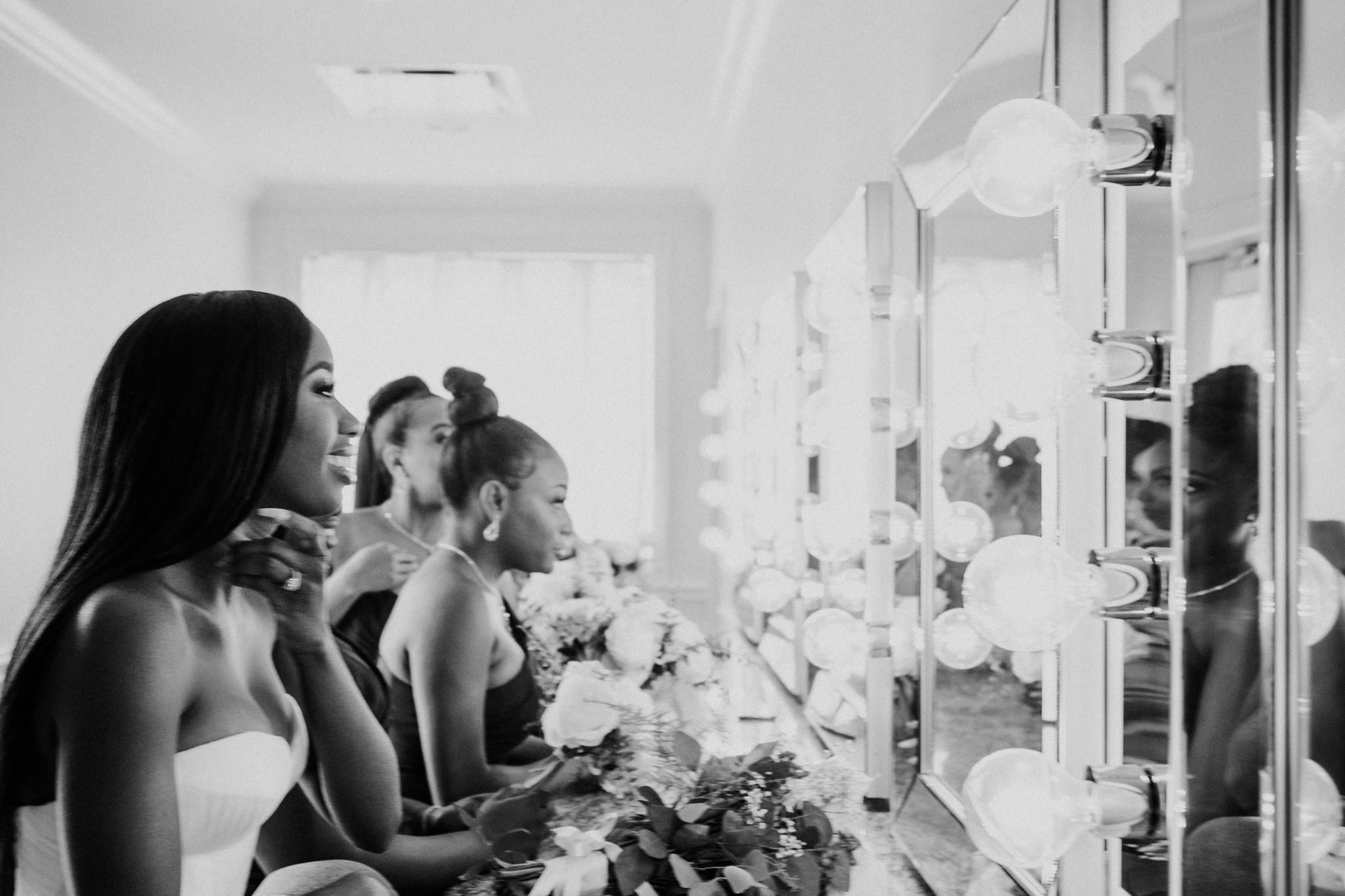 Bridal preparations, bride getting ready. Wedding at Ashton Gardens West (Houston, TX)