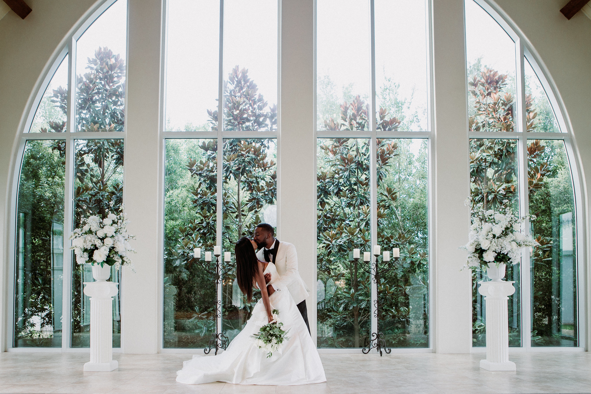 Bride and groom couples portraits. Wedding at Ashton Gardens West (Houston, TX)