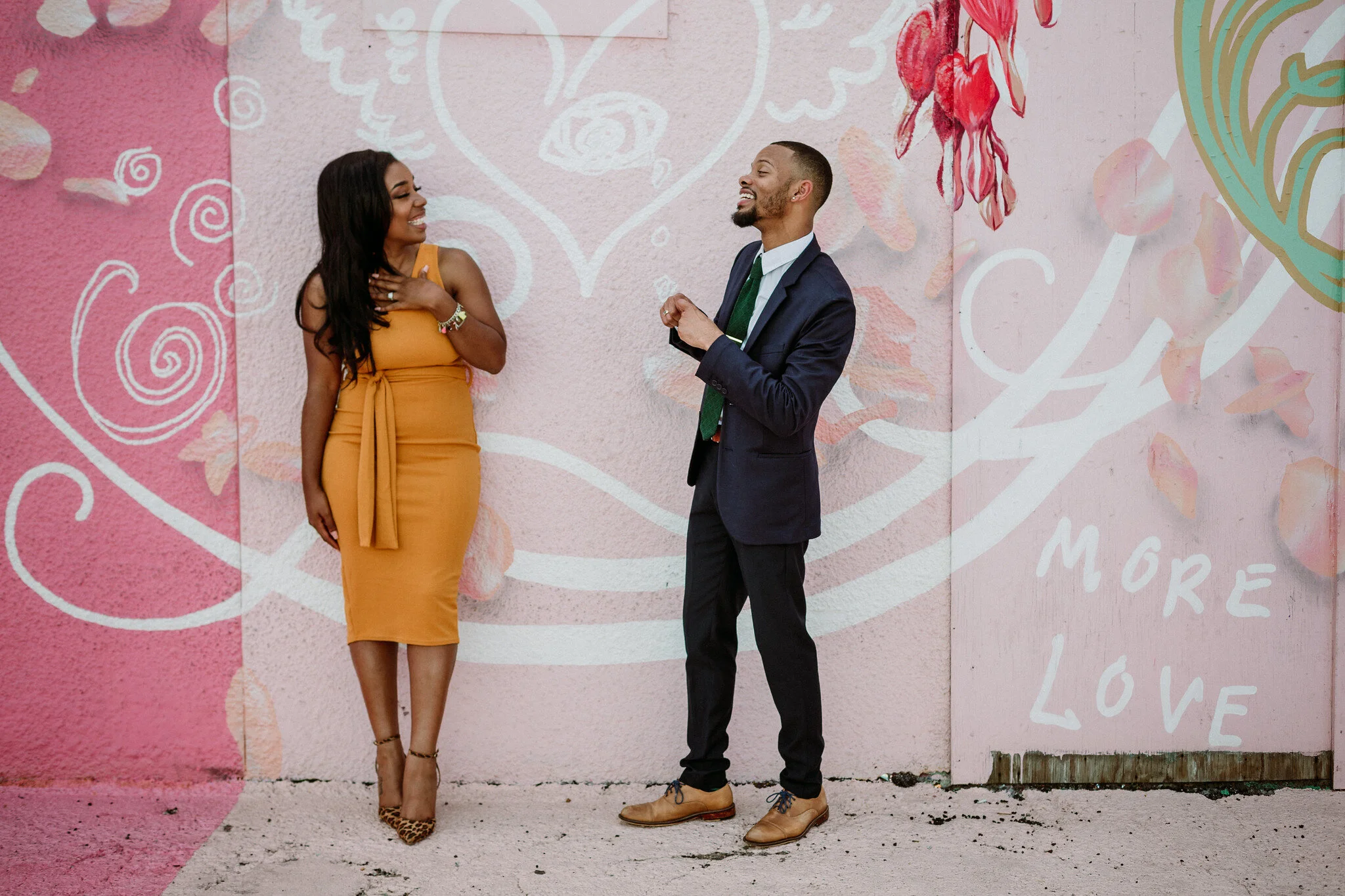 Engagement Photo Session on the Streets of Montrose Houston, TX
