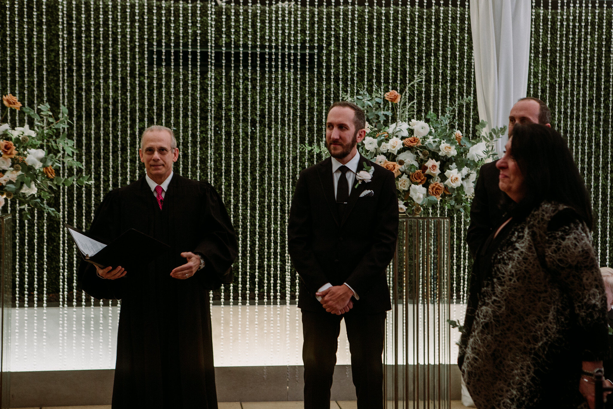 Wedding ceremony at The Sam Houston Hotel (Houston TX)