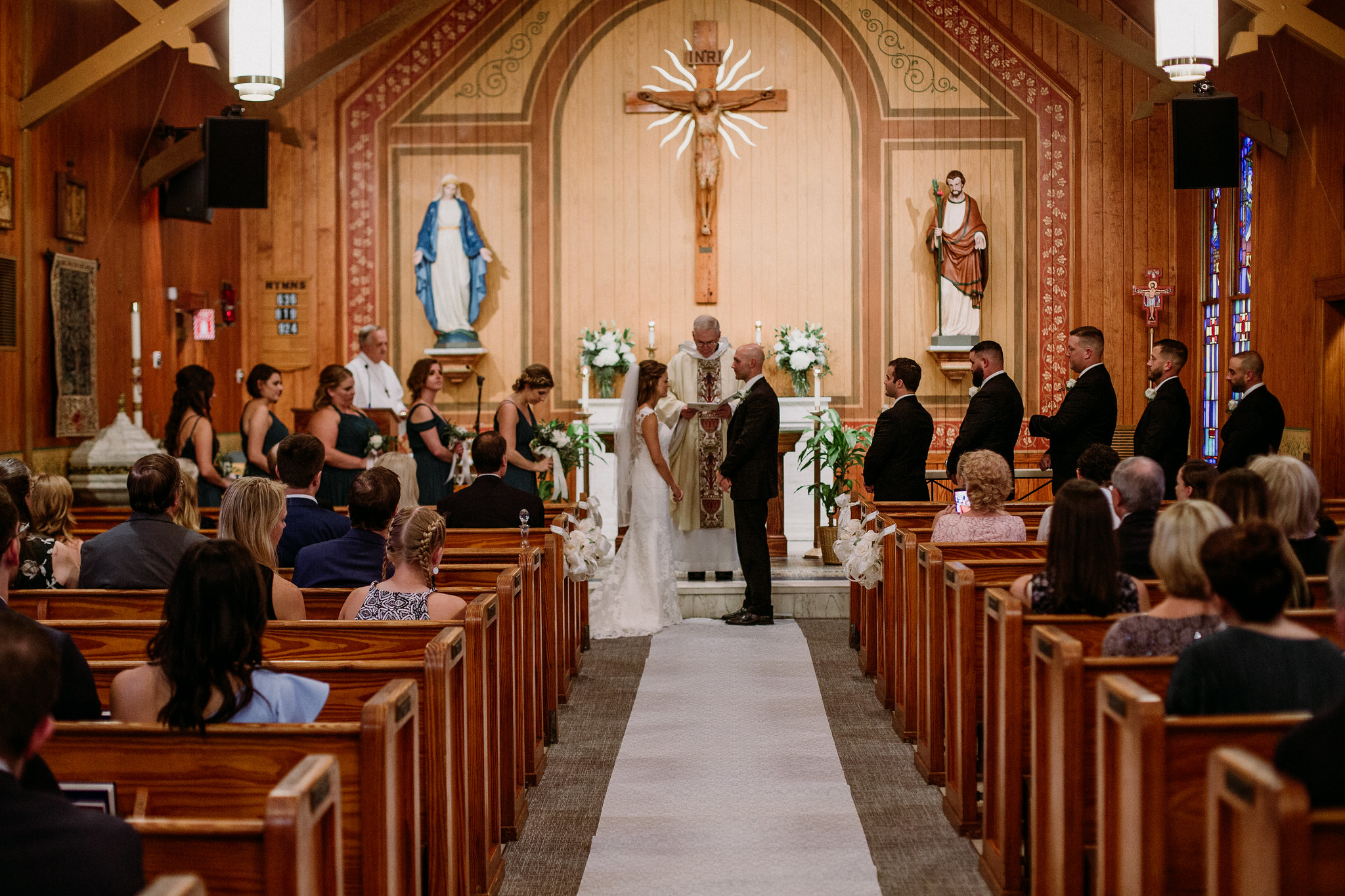 Wedding ceremony at St Michael Catholic Church (Tybee Island, GA)