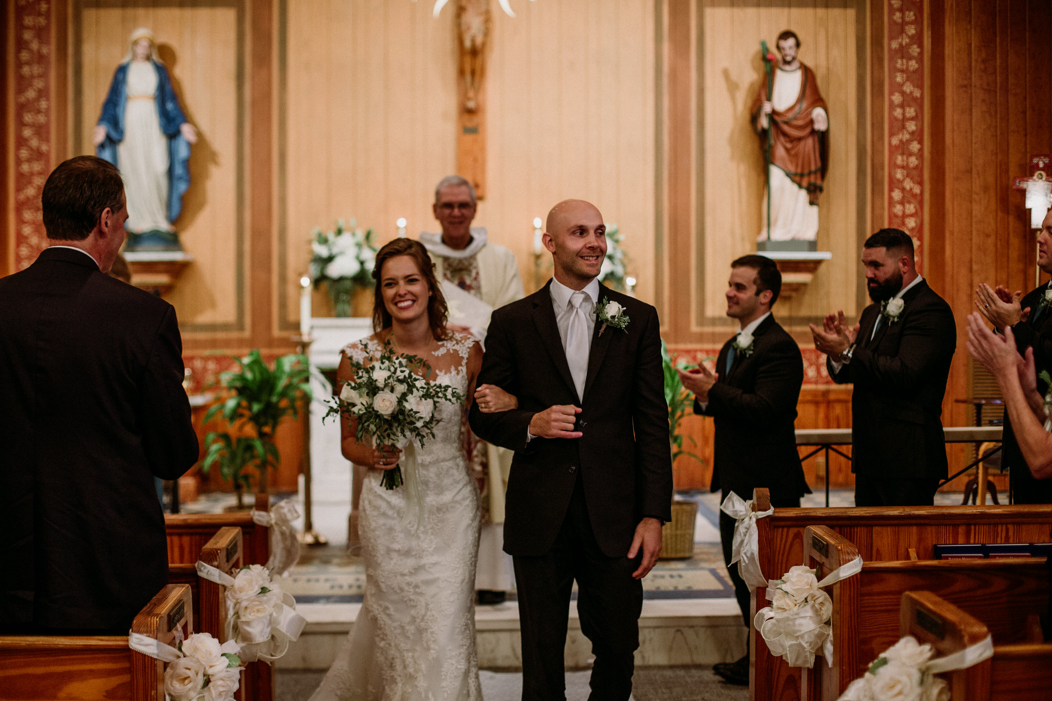 Wedding ceremony at St Michael Catholic Church (Tybee Island, GA)