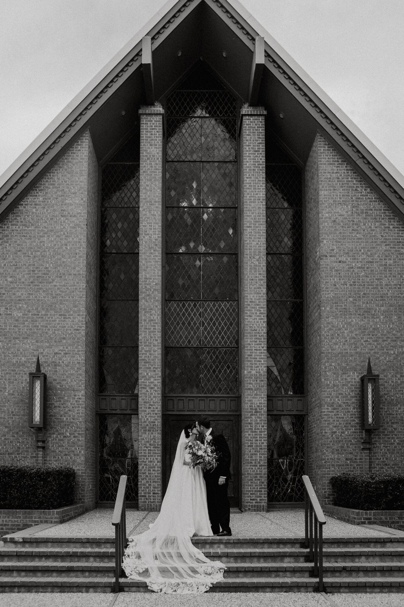 Bride and groom portraits. Captivating Micro Wedding Grace Lutheran Church in Brenham, TX
