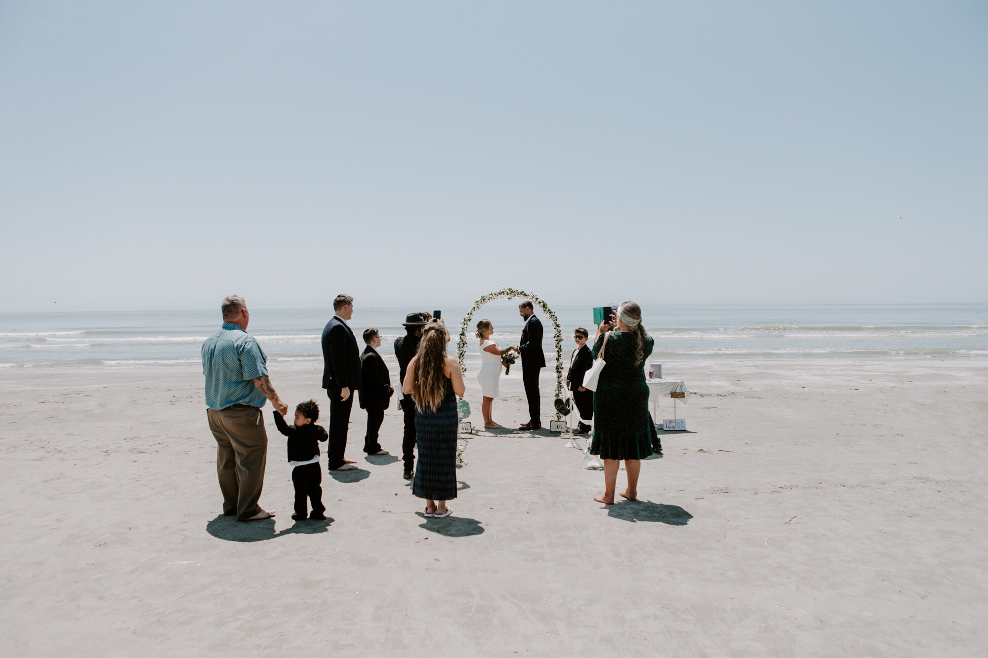 Ceremony. Intimate Micro Wedding Elopement on the Beach