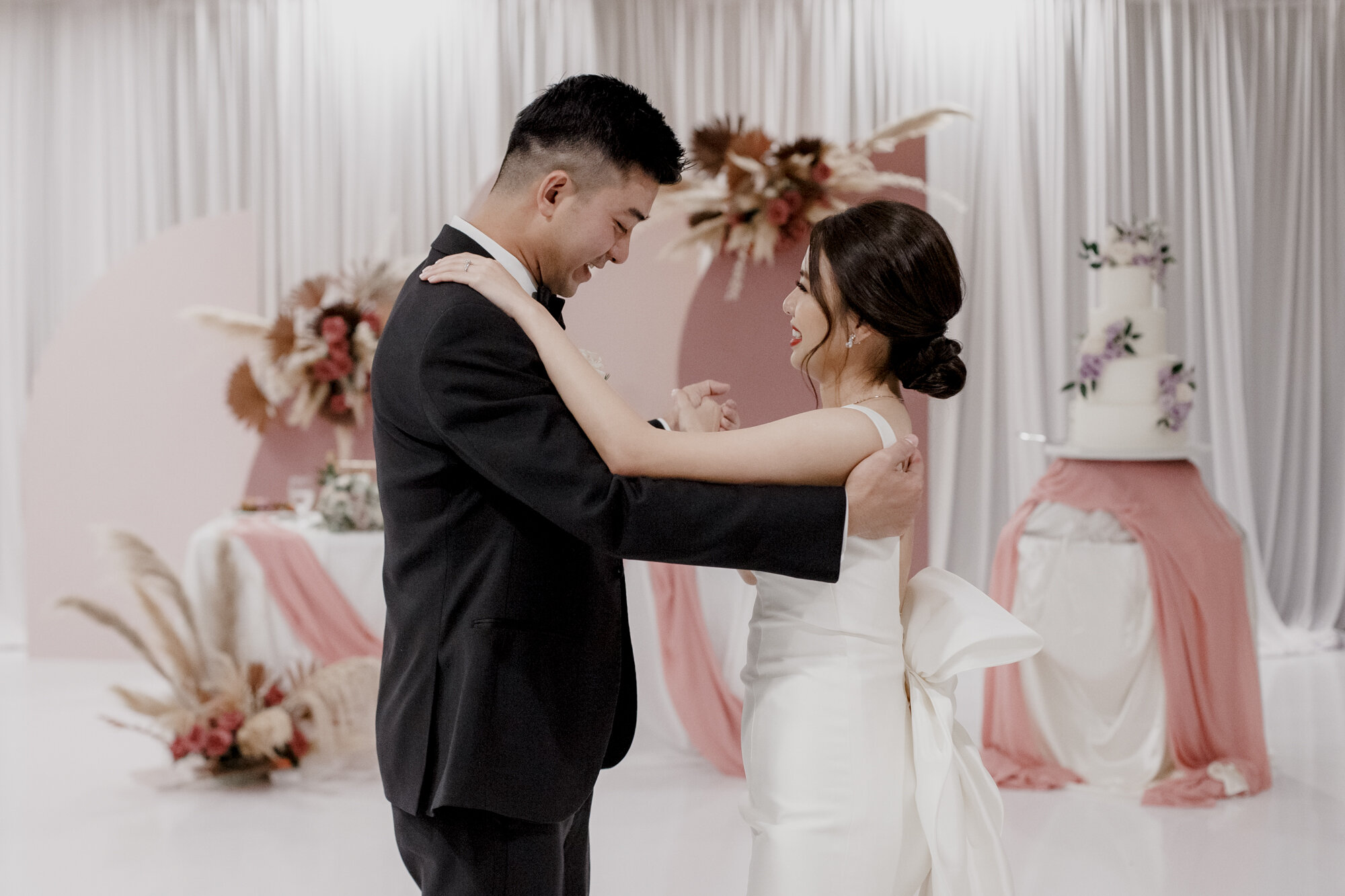 Bride and groom first dance. Urban Elegant East Asian Wedding at Chateau De L’Amour