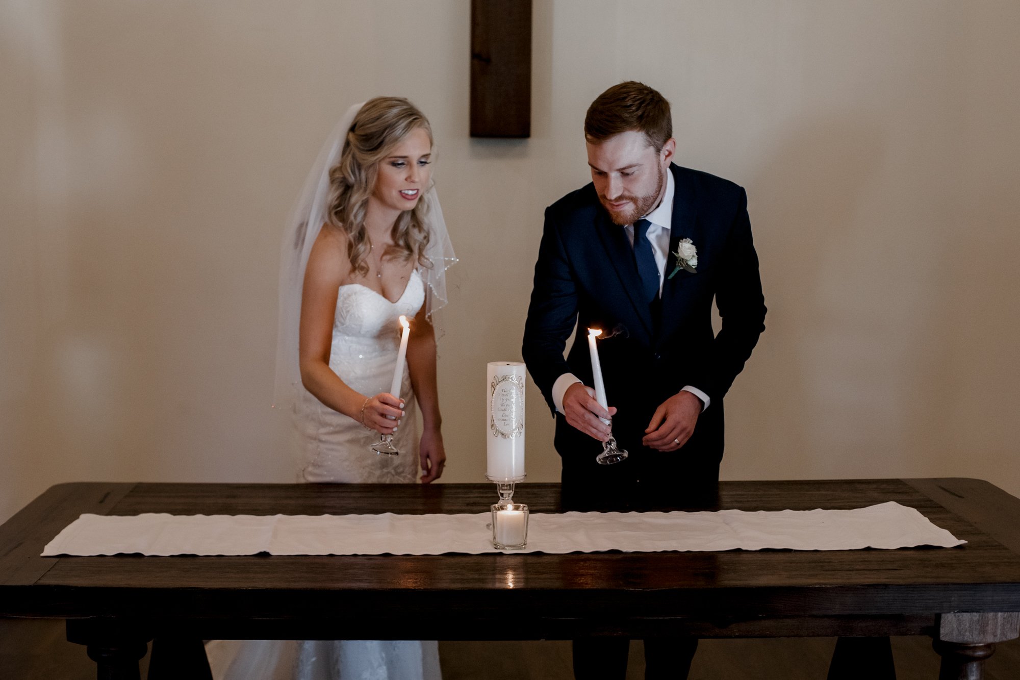 Candle light ceremony. Wedding at The Vine (New Ulm, TX)