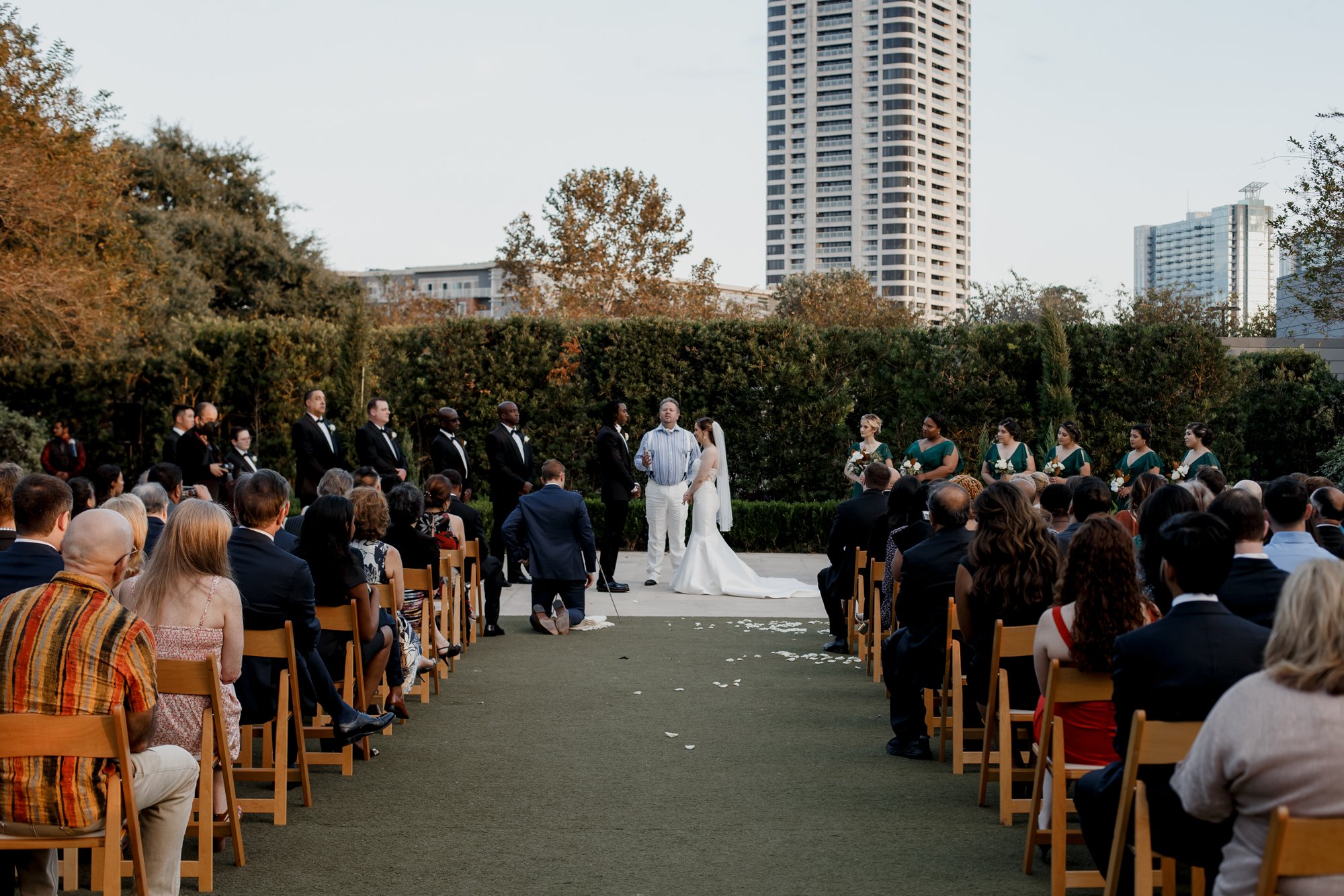 Wedding Ceremony at McGovern Centennial Gardens
