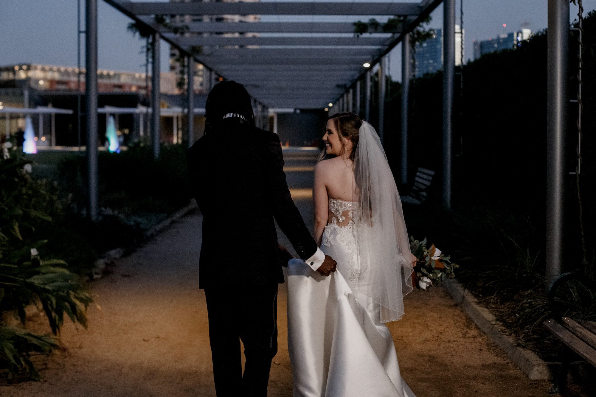 Bride and groom. New Orleans Style Wedding at McGovern Centennial Gardens (Houston, TX)