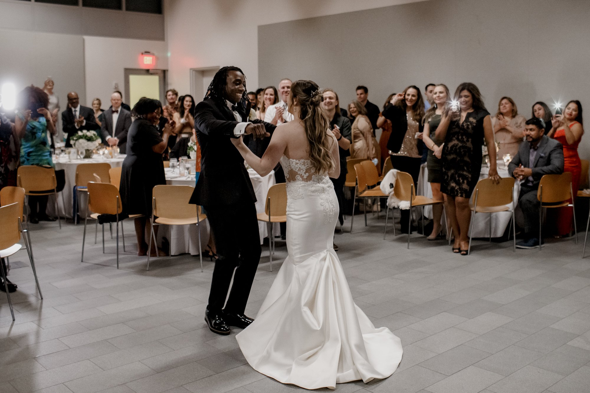 Bride and groom first dance. New Orleans Style Wedding at McGovern Centennial Gardens