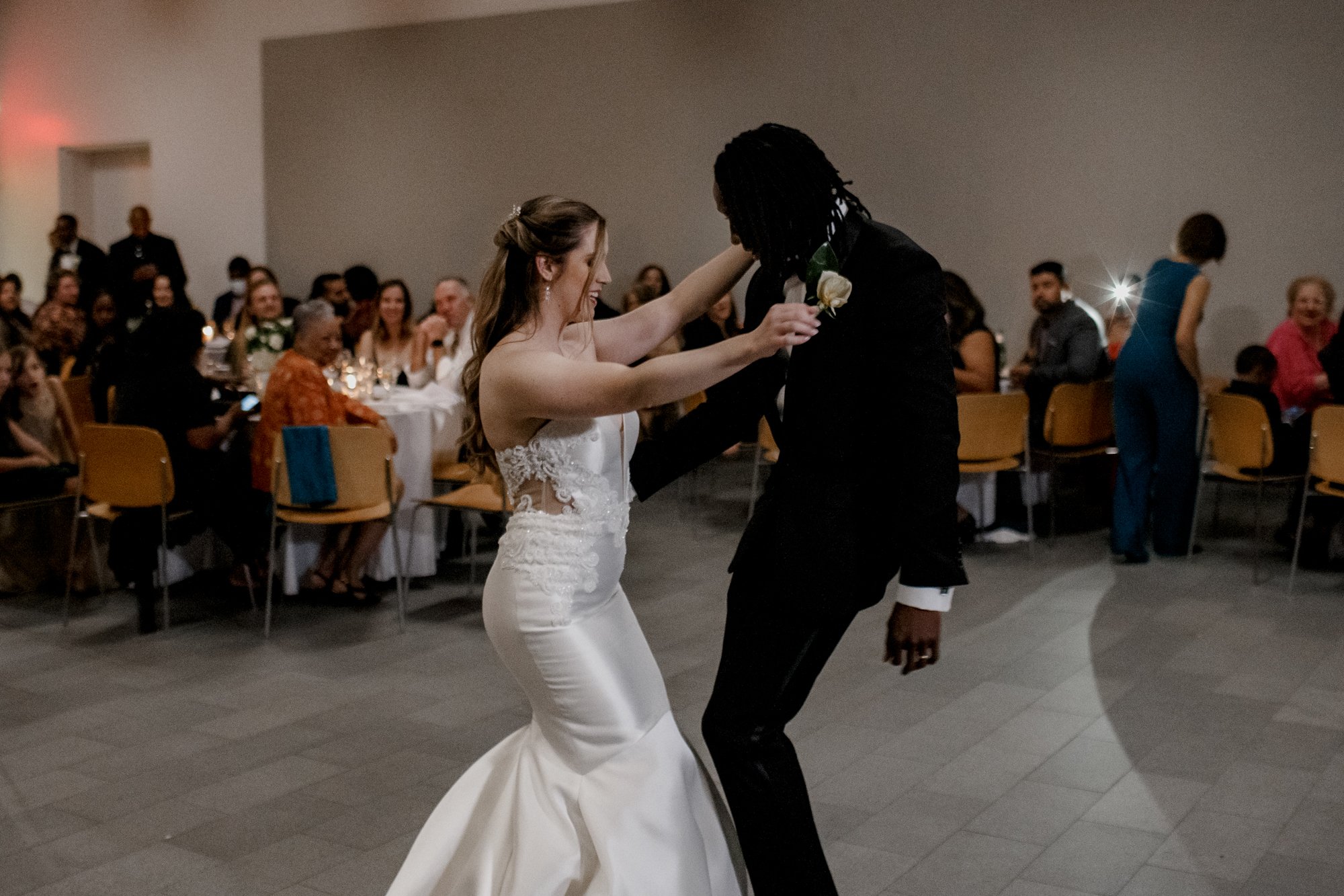 Bride and groom first dance. New Orleans Style Wedding at McGovern Centennial Gardens